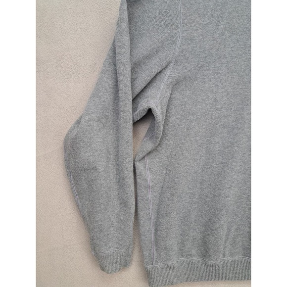 Tommy Bahama Sweater Mens 2XL XXL Reversible Quarter Zip Grey Blue - Picture 7 of 9